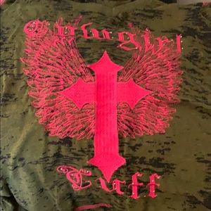 Cowgirl Tuft burned out Army Green L/S